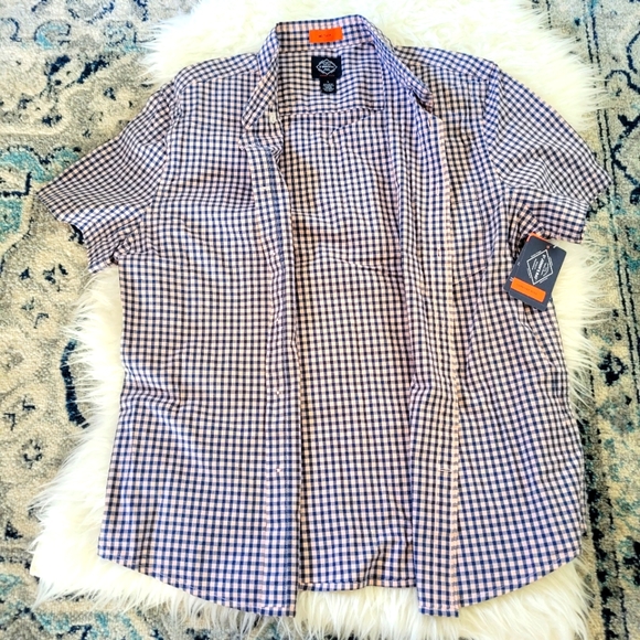 St. John's Bay Short Sleeve Button-Down Shirt sz L - Picture 6 of 8